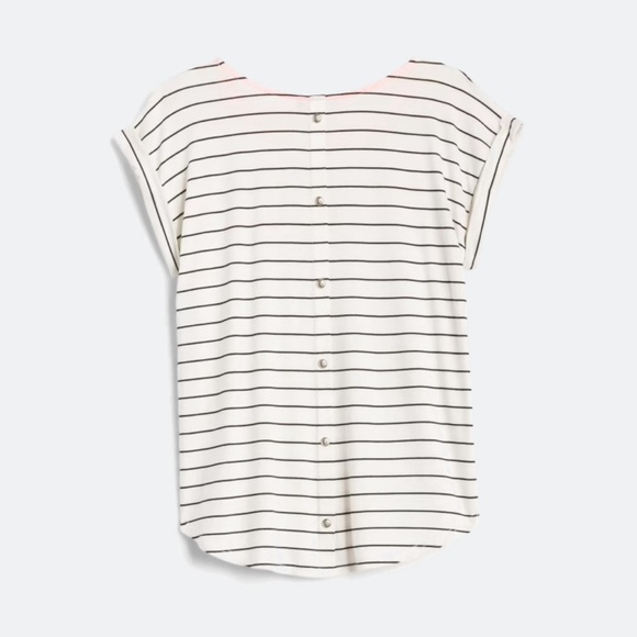 Papermoon One Pocket Button Back Knit Tee - Picture 2 of 9